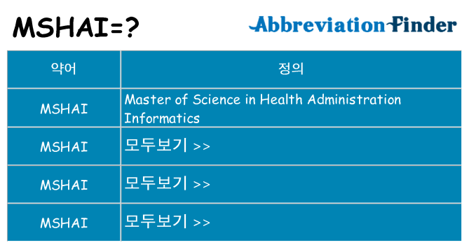 mshai 대 한 무엇을 서가