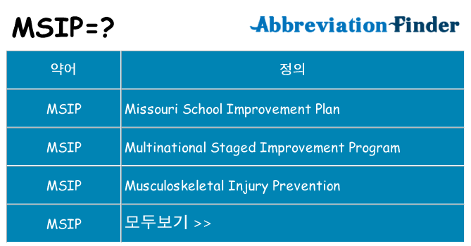 msip 대 한 무엇을 서가