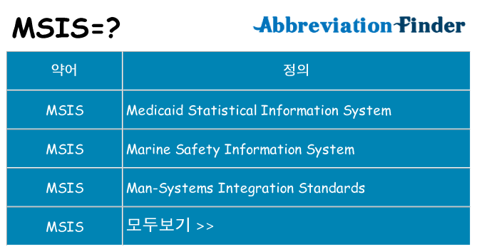 msis 대 한 무엇을 서가