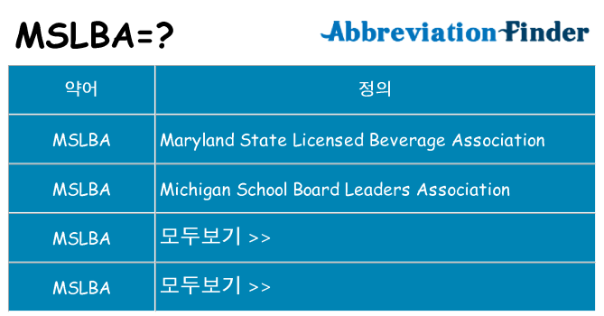 mslba 대 한 무엇을 서가