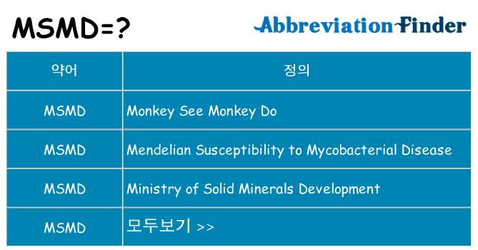 msmd 대 한 무엇을 서가