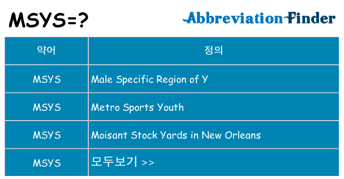 msys 대 한 무엇을 서가
