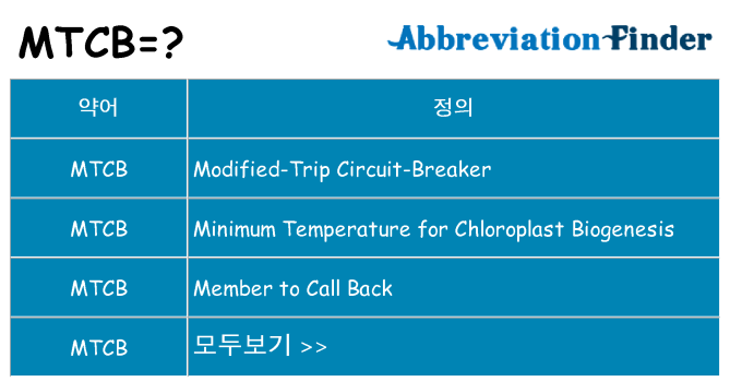 mtcb 대 한 무엇을 서가