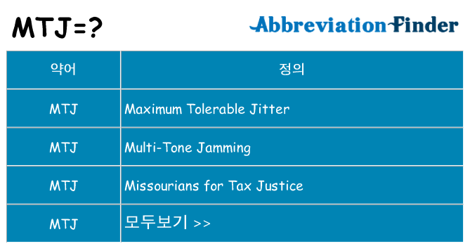 mtj 대 한 무엇을 서가