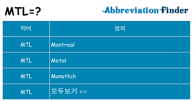 mtl 대 한 무엇을 서가