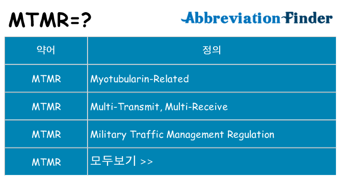 mtmr 대 한 무엇을 서가