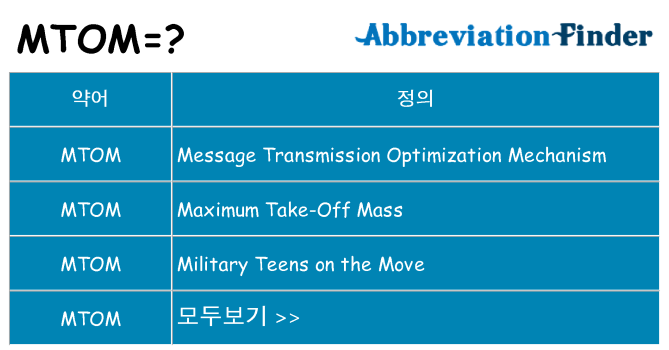 mtom 대 한 무엇을 서가