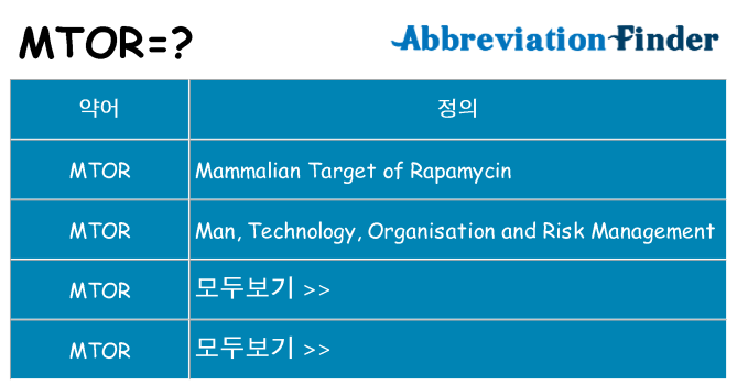 mtor 대 한 무엇을 서가