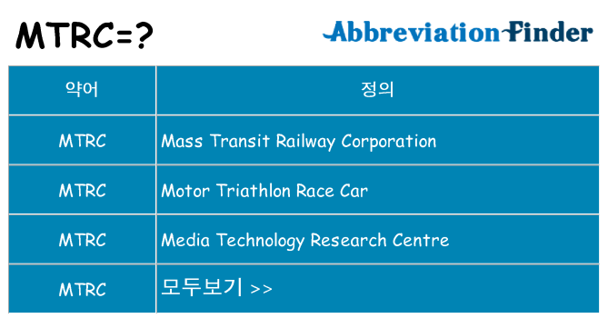 mtrc 대 한 무엇을 서가