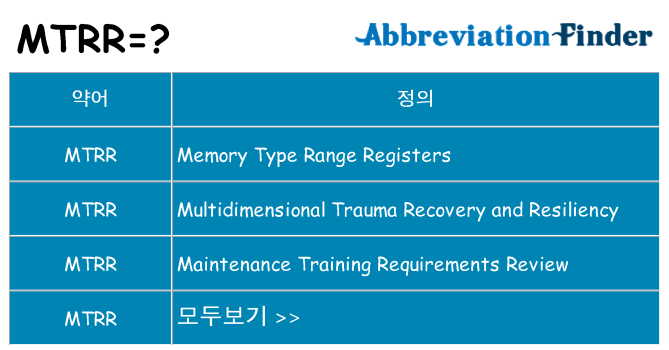mtrr 대 한 무엇을 서가