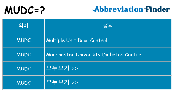 mudc 대 한 무엇을 서가