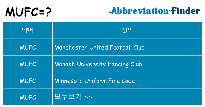 mufc 대 한 무엇을 서가