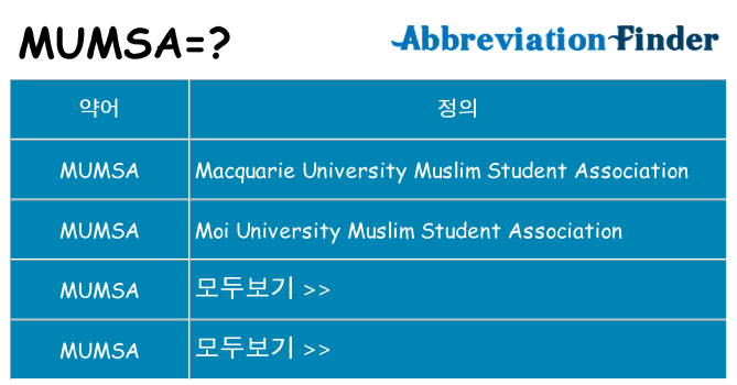 mumsa 대 한 무엇을 서가