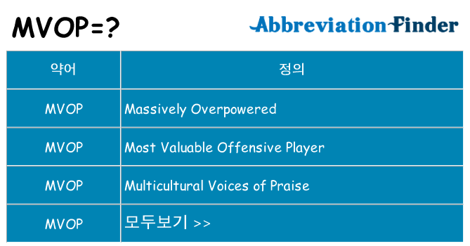 mvop 대 한 무엇을 서가