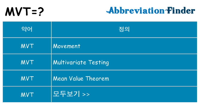 mvt 대 한 무엇을 서가