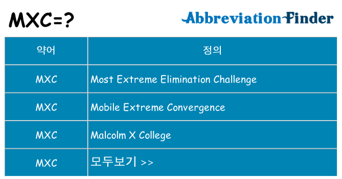 mxc 대 한 무엇을 서가