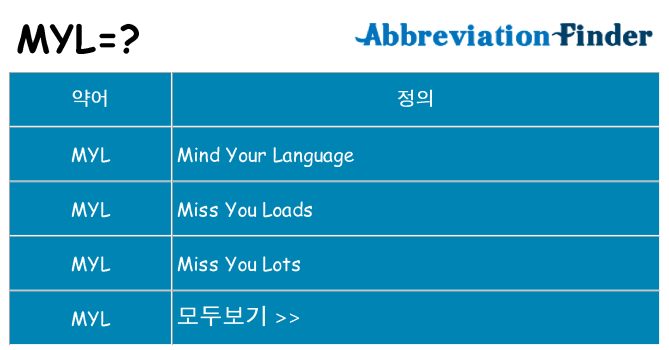myl 대 한 무엇을 서가