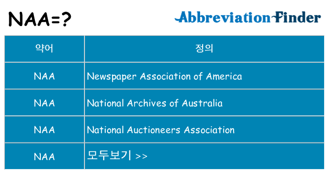 naa 대 한 무엇을 서가