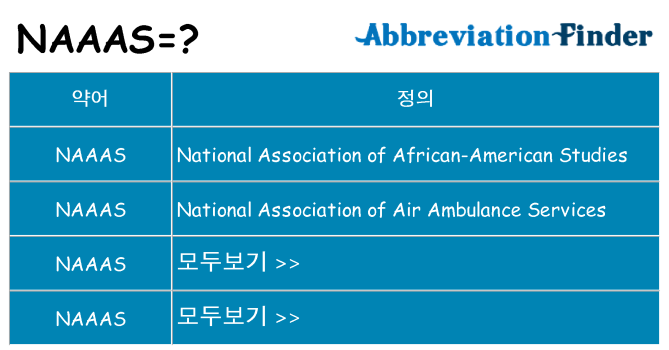 naaas 대 한 무엇을 서가