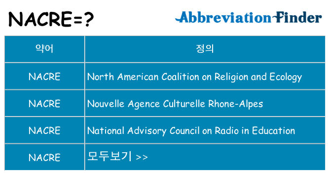 nacre 대 한 무엇을 서가