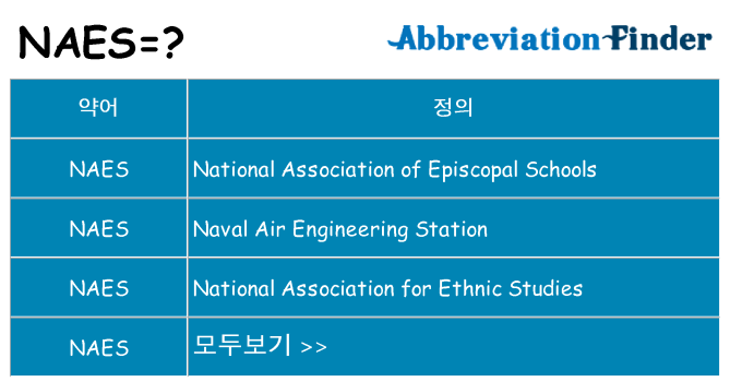 naes 대 한 무엇을 서가