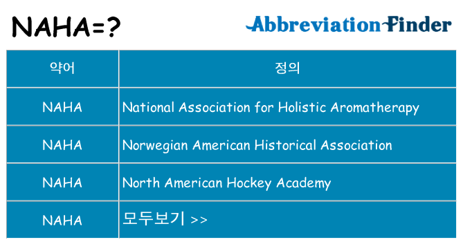 naha 대 한 무엇을 서가