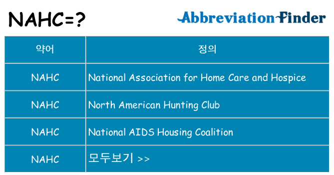 nahc 대 한 무엇을 서가