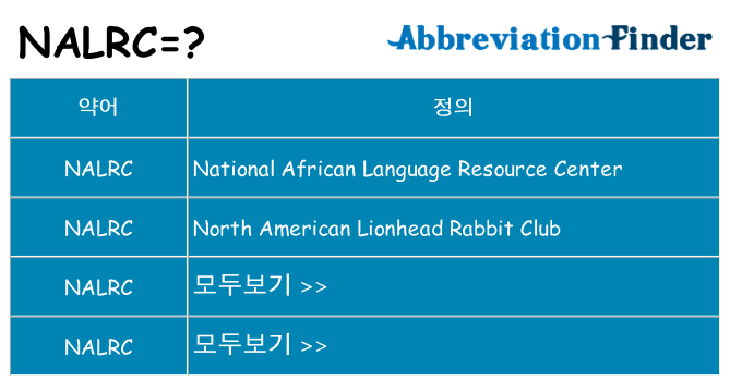 nalrc 대 한 무엇을 서가