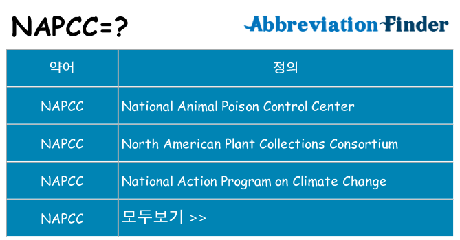 napcc 대 한 무엇을 서가
