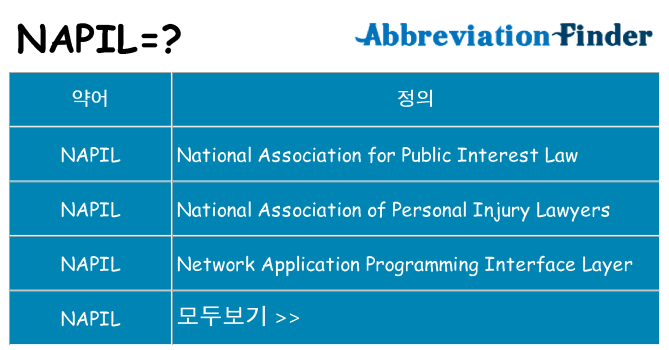 napil 대 한 무엇을 서가