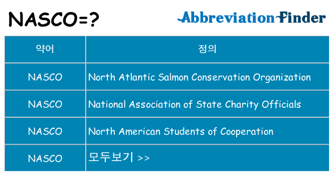 nasco 대 한 무엇을 서가