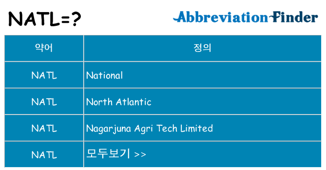 natl 대 한 무엇을 서가