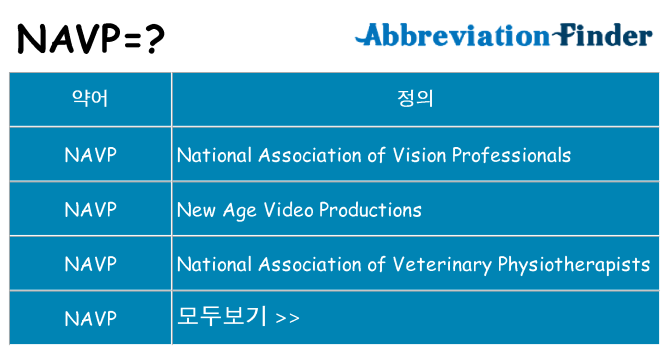navp 대 한 무엇을 서가