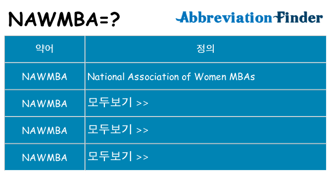 nawmba 대 한 무엇을 서가
