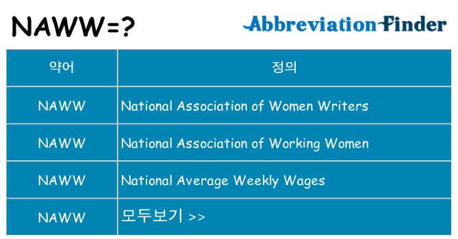 naww 대 한 무엇을 서가