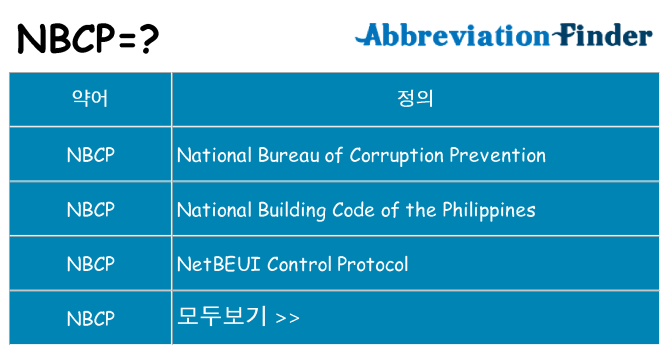 nbcp 대 한 무엇을 서가