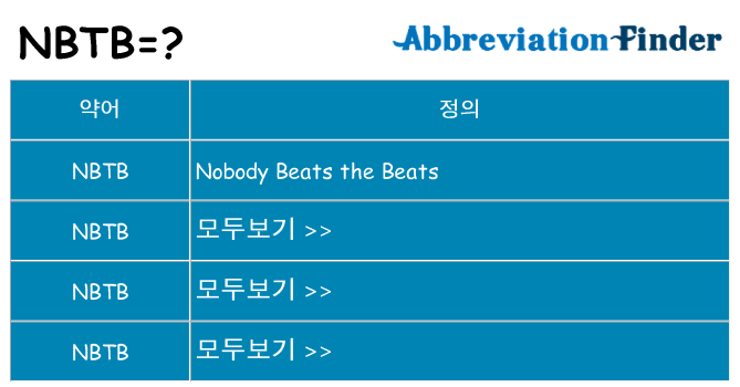 nbtb 대 한 무엇을 서가