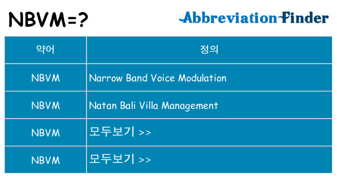 nbvm 대 한 무엇을 서가