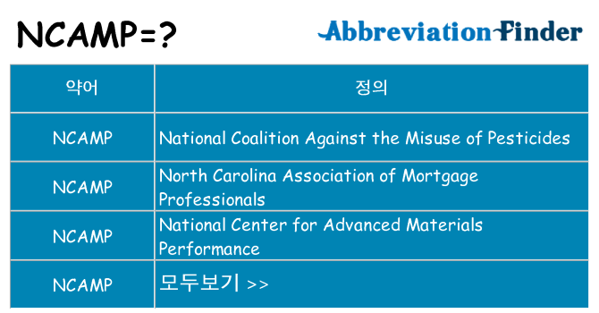 ncamp 대 한 무엇을 서가