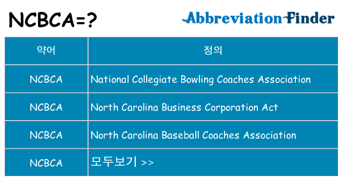 ncbca 대 한 무엇을 서가