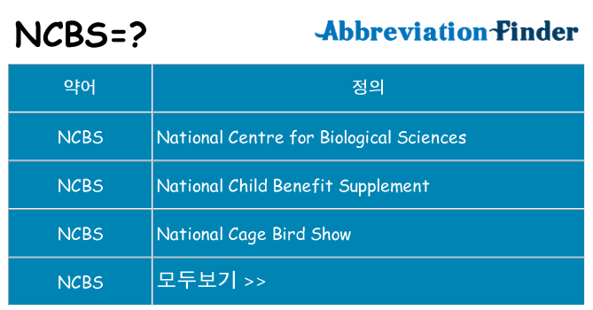 ncbs 대 한 무엇을 서가