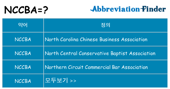 nccba 대 한 무엇을 서가