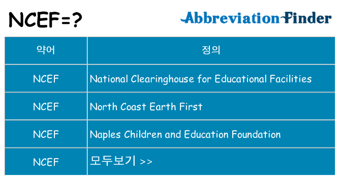 ncef 대 한 무엇을 서가