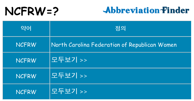 ncfrw 대 한 무엇을 서가