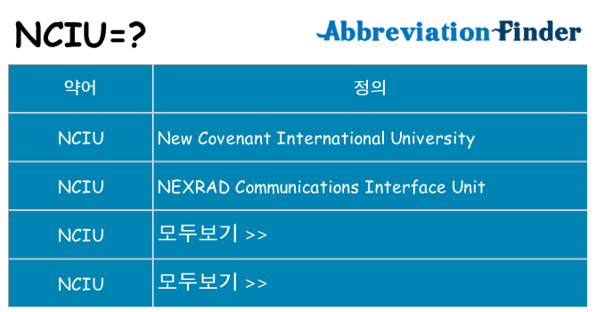 nciu 대 한 무엇을 서가
