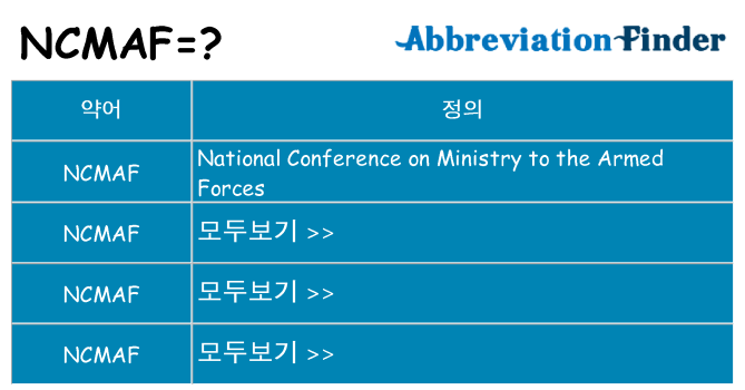 ncmaf 대 한 무엇을 서가