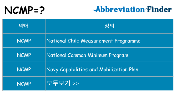 ncmp 대 한 무엇을 서가