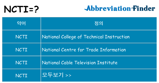 ncti 대 한 무엇을 서가