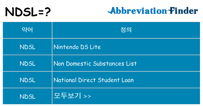 ndsl 대 한 무엇을 서가