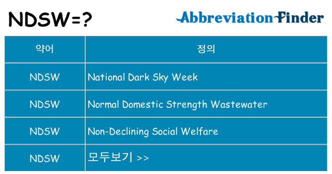 ndsw 대 한 무엇을 서가